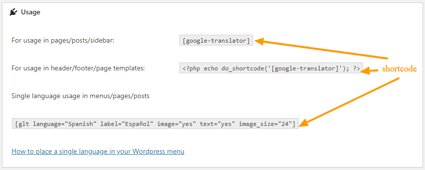 usage GLT