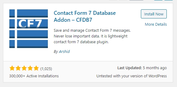 Contact Form 7 Database