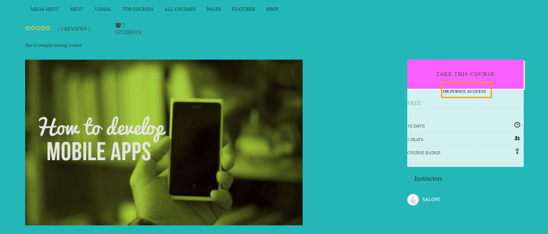 Pursue Free courses without logging in to the WPLMS site